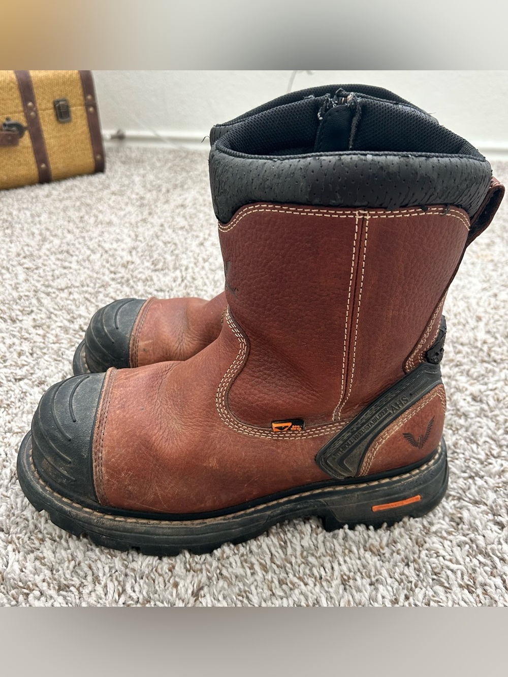 Thorogood 804-4440 Mens GEN-Flex2 8” SideZip Wellington PullOn Work Boot size 9W